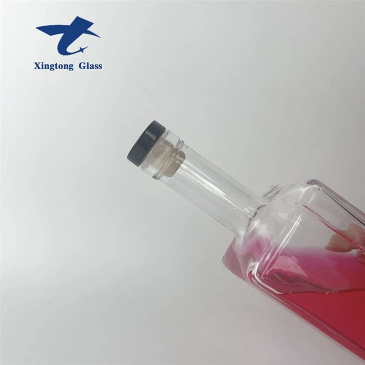 750ml Square Whiskey Glass Bottles