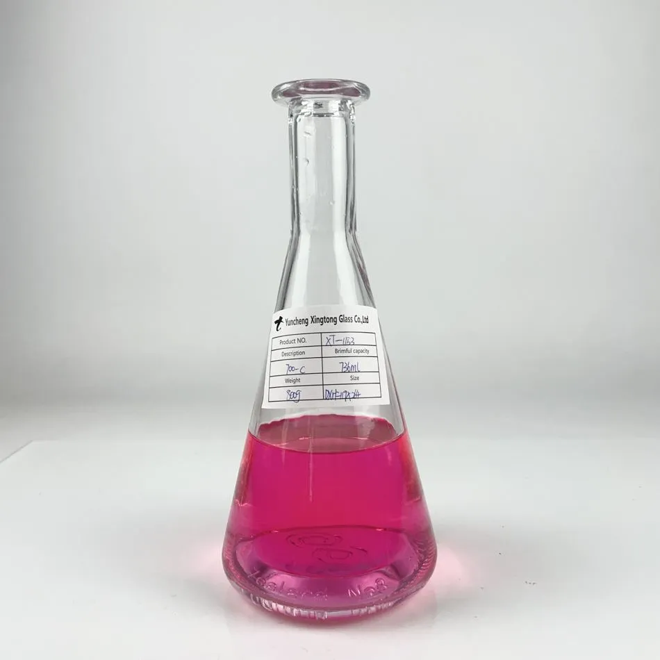 Конична колба Стъклена бутилка с коркова тапа